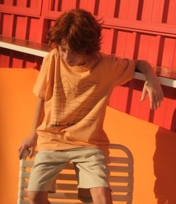 Camiseta Infantil com Estampa de Pôr do Sol - Tam 5 a 14 anos