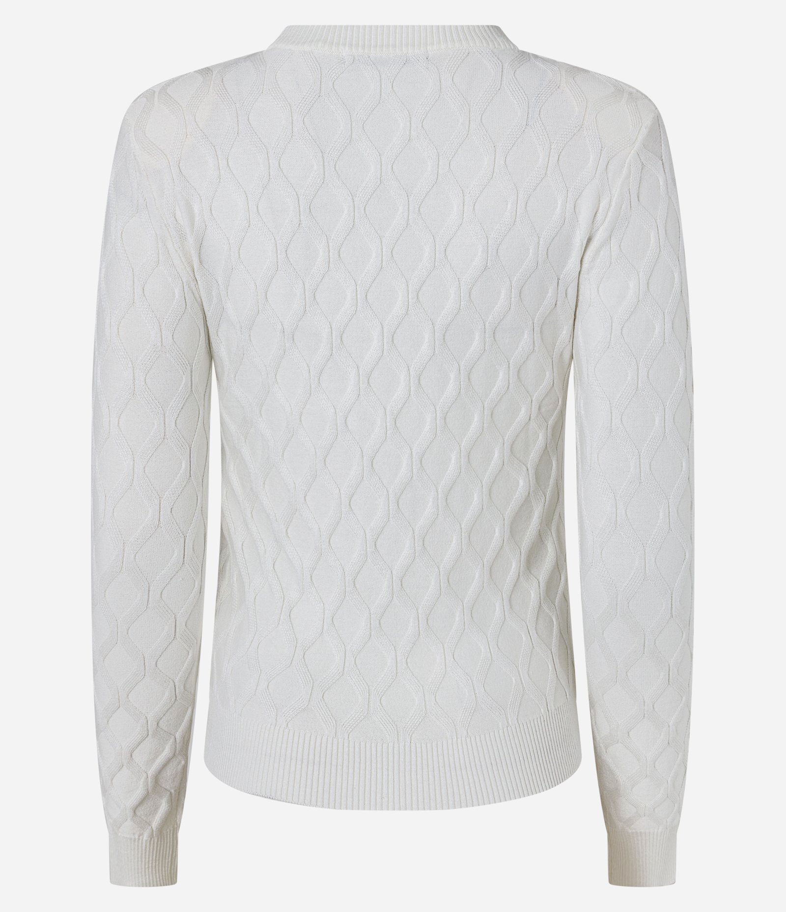 Blusa em Tricô com Ombreira e Textura Branco 8