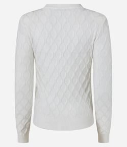 Blusa em Tricô com Ombreira e Textura