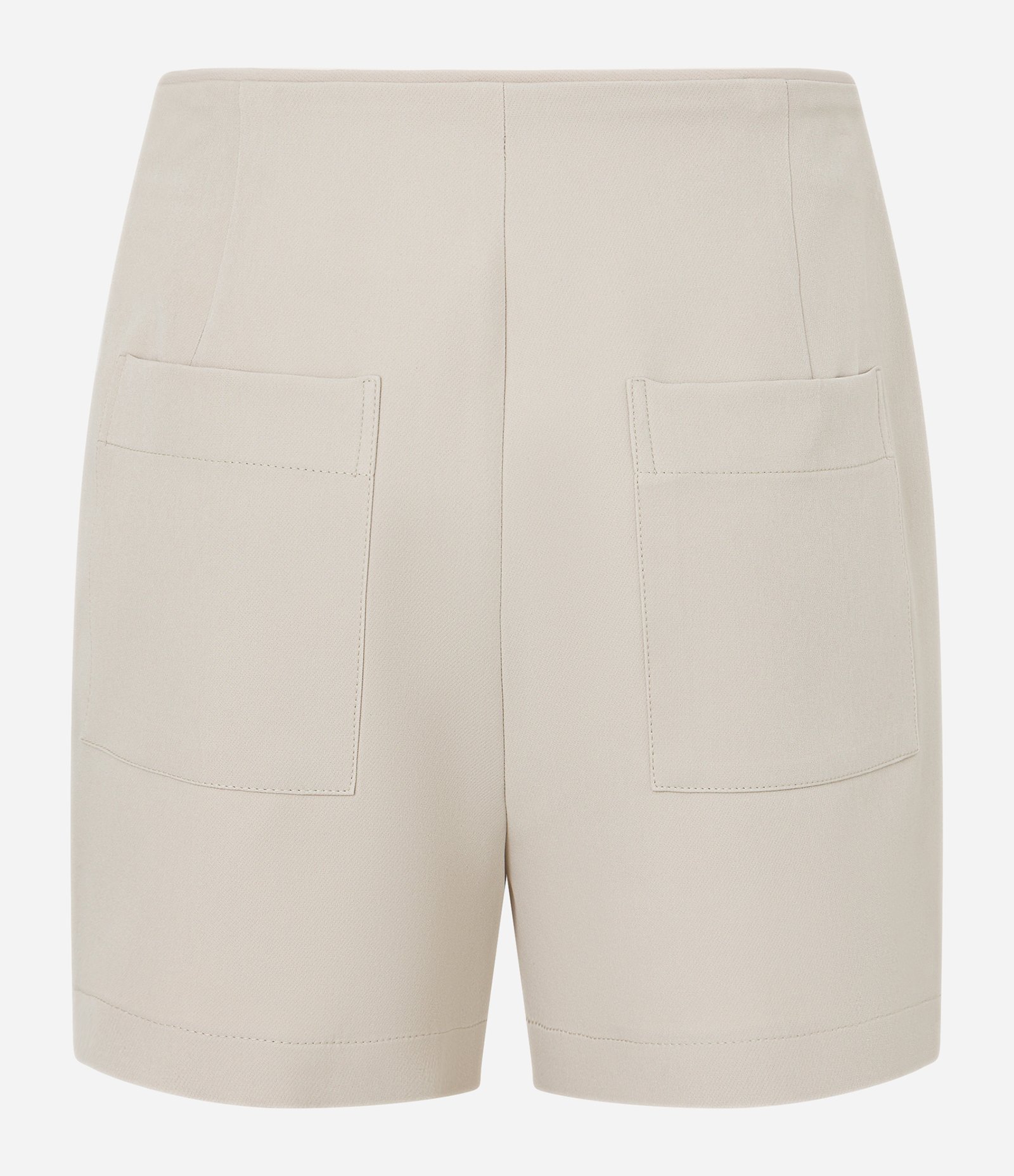 Short Saia Alfaiatado com Bolsos Bege 6