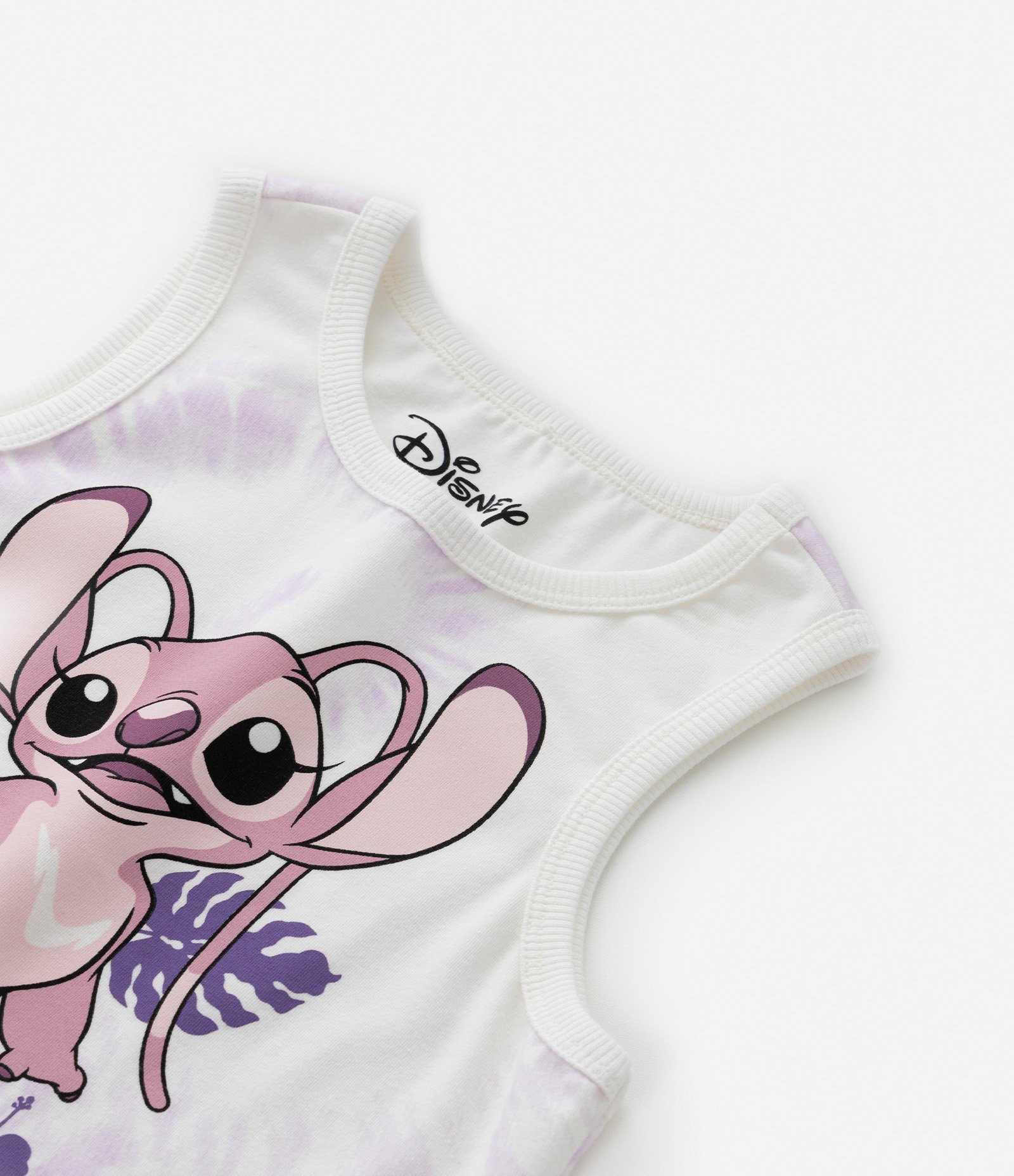 Regata Infantil com Estampa da Angel e Tie Dye - Tam 5 a 14 Anos Branco Neve 4