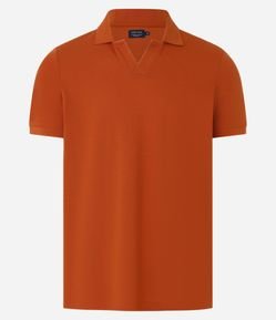 Camisa Polo Regular em Algodão com Textura