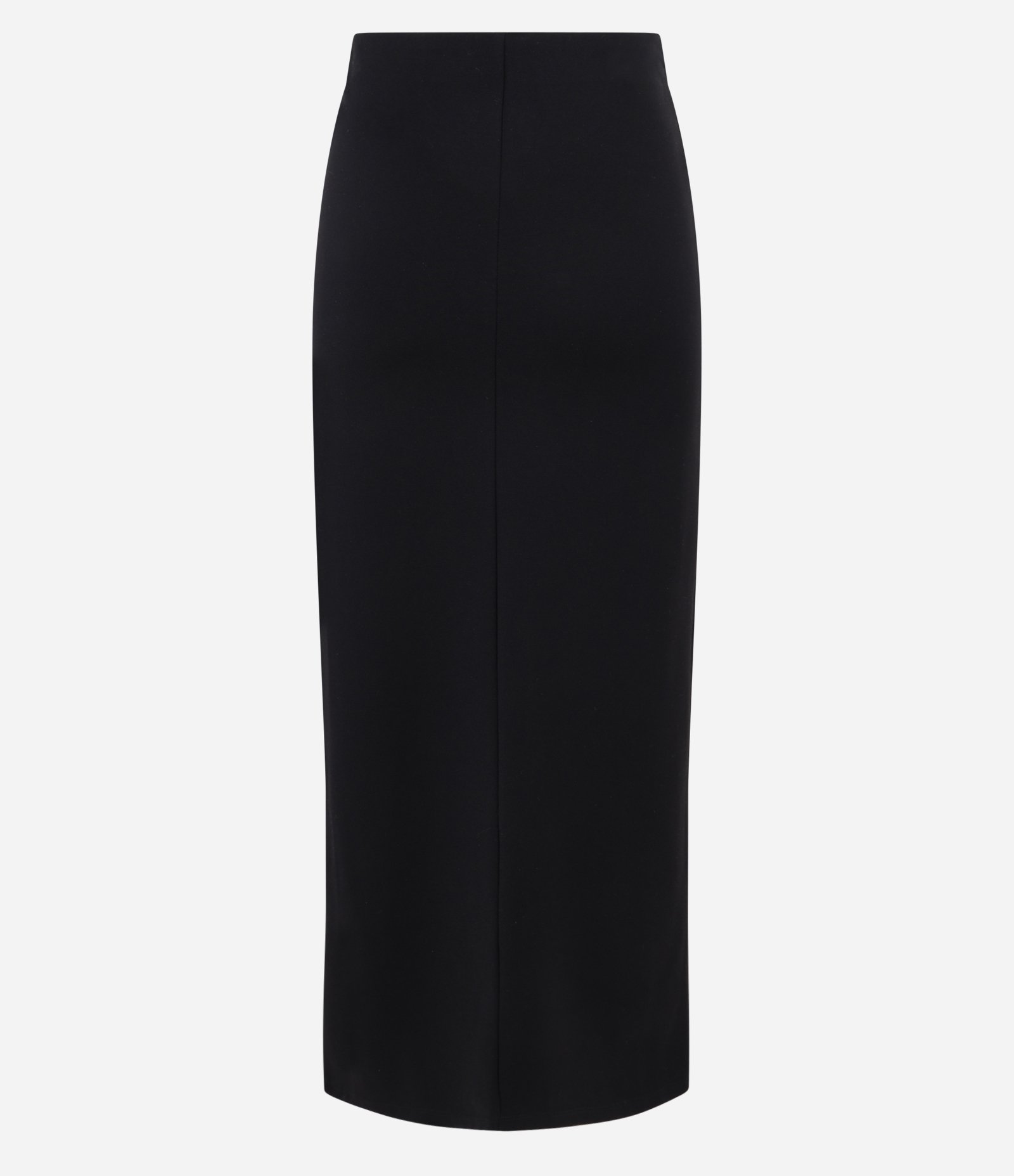 Saia New Midi em Ponto Roma com Fenda Frontal e Bolsos Embutidos Preto 7