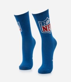 Meia Cano Alto em Algodão Estampa NFL Club Logos