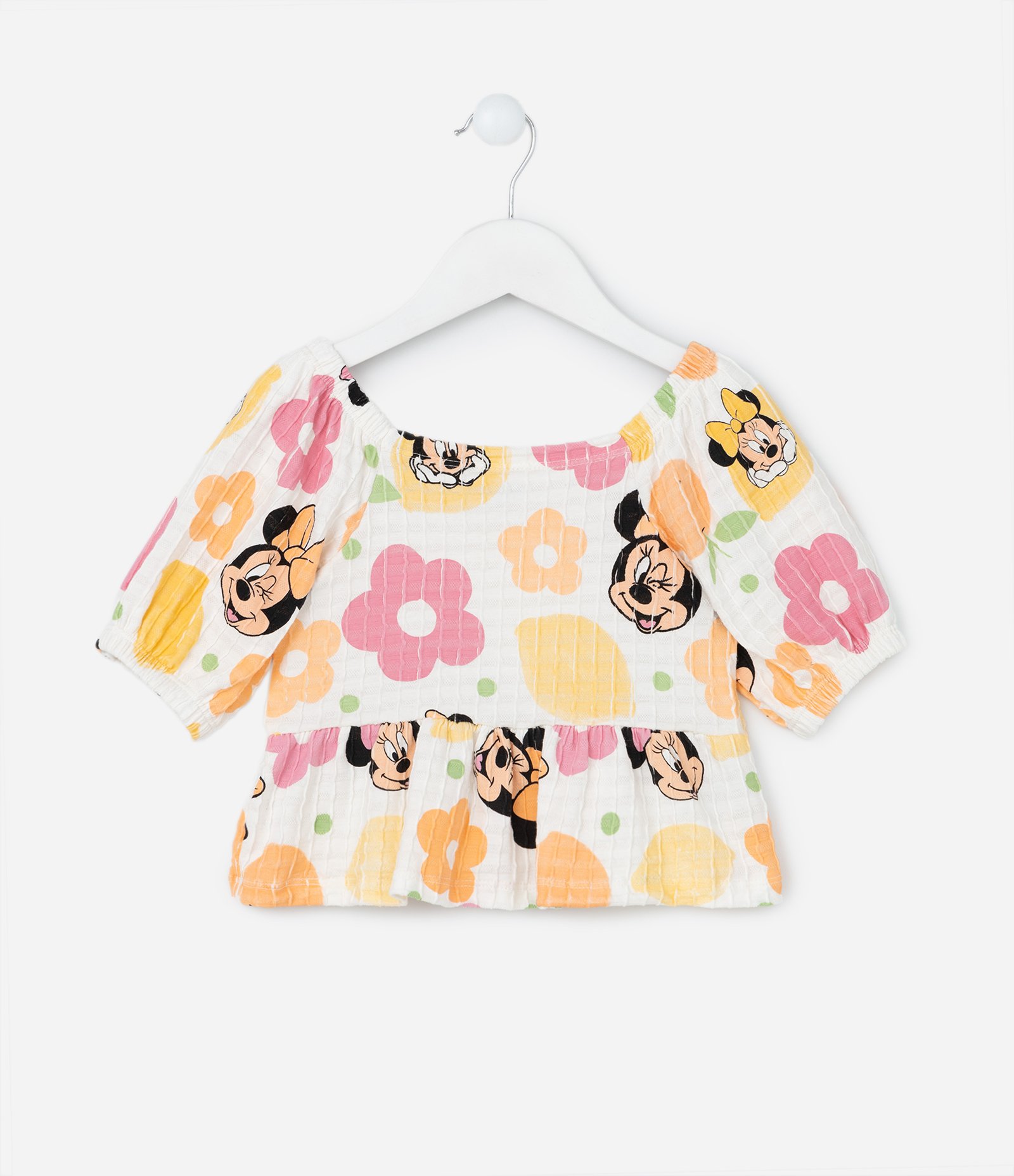 Conjunto Infantil Texturizado com Estampa da Minnie - Tam 1 a 6 Anos Multicores 2