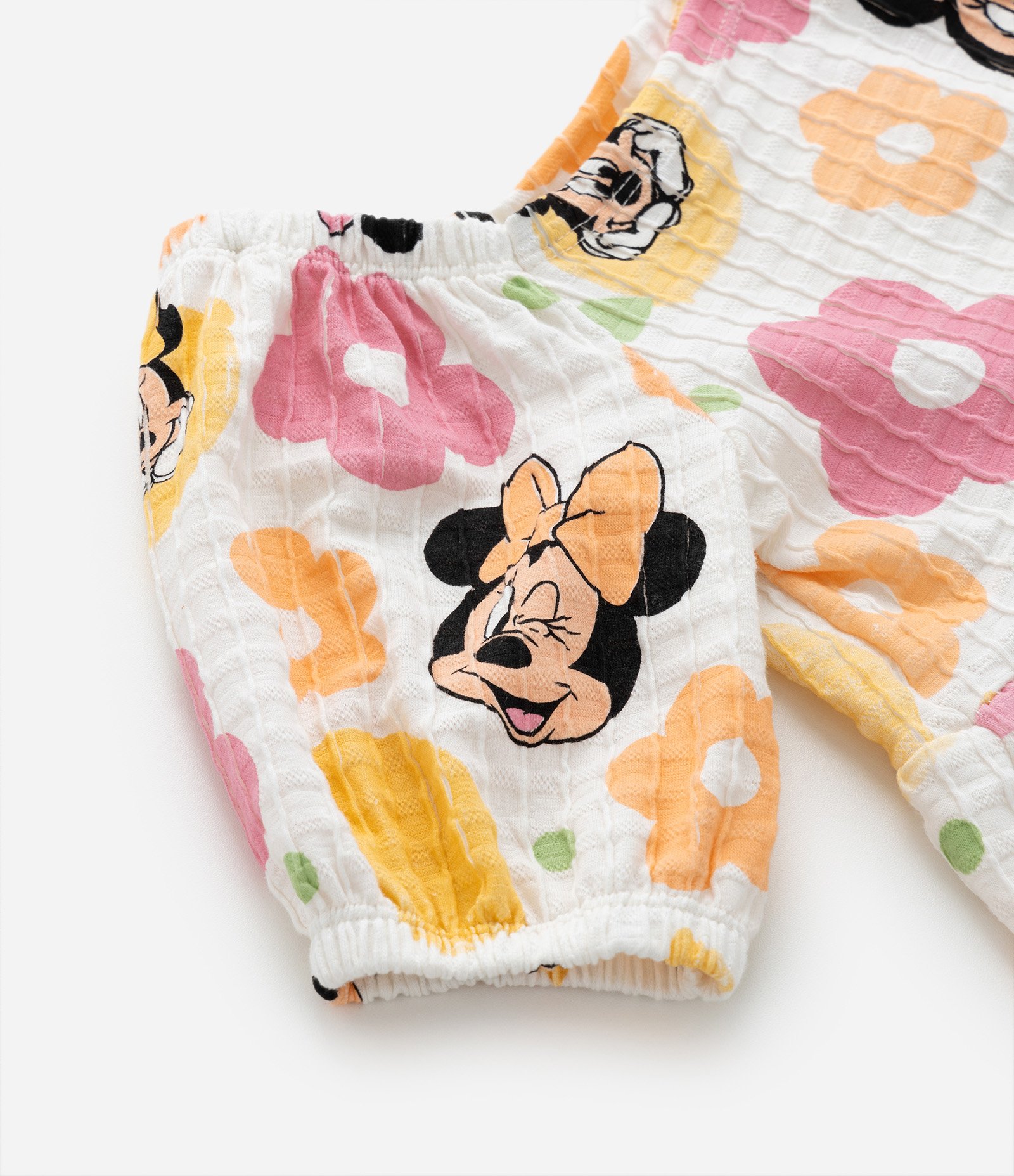 Conjunto Infantil Texturizado com Estampa da Minnie - Tam 1 a 6 Anos Multicores 5
