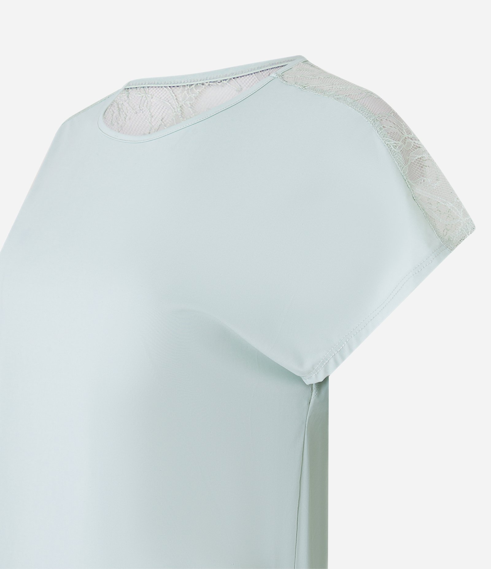 Pijama Calça Capri e Detalhes em Renda na Manga Azul 6