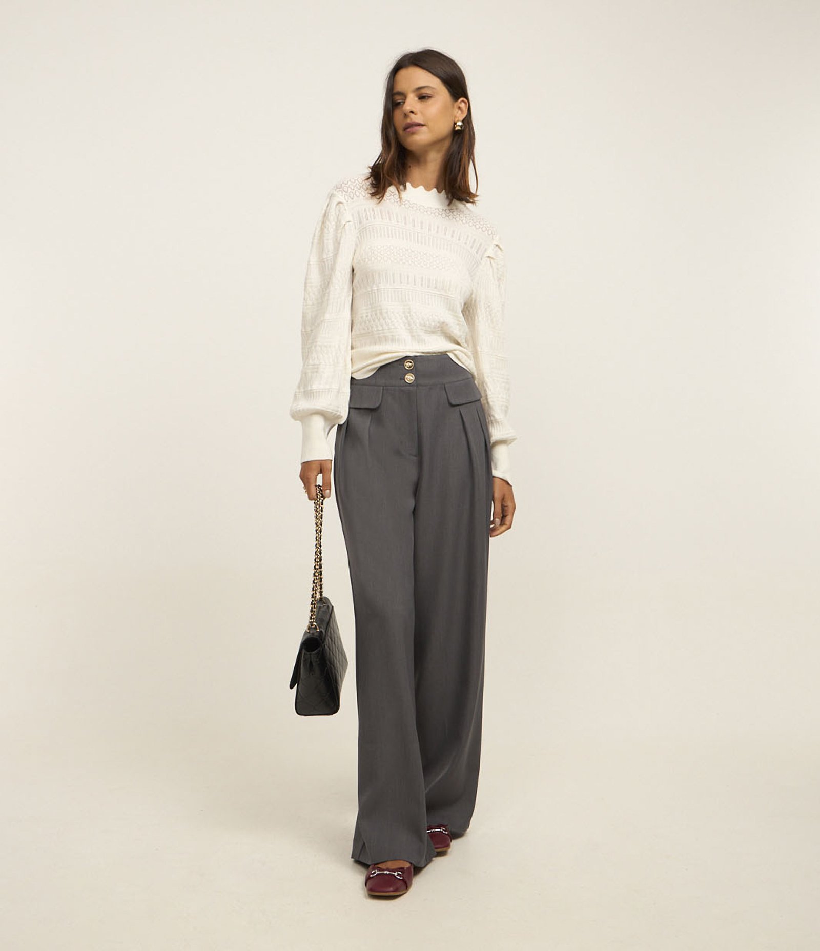 Suéter em Tricot com Pontos Diferenciados 2