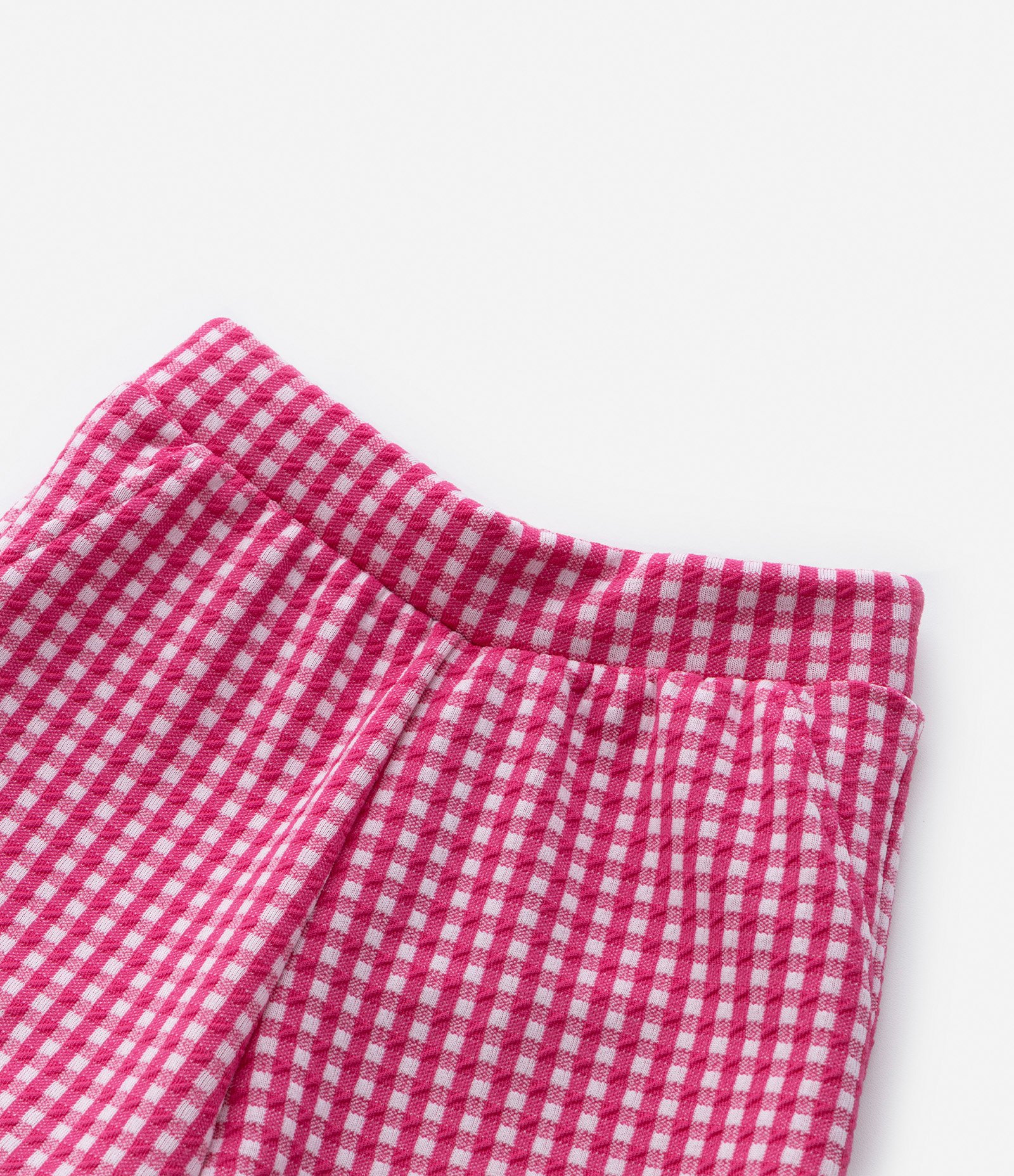 Calça Pantacourt Infantil com Estampa Xadrez Vichy - Tam 1 a 5 Anos Rosa 4