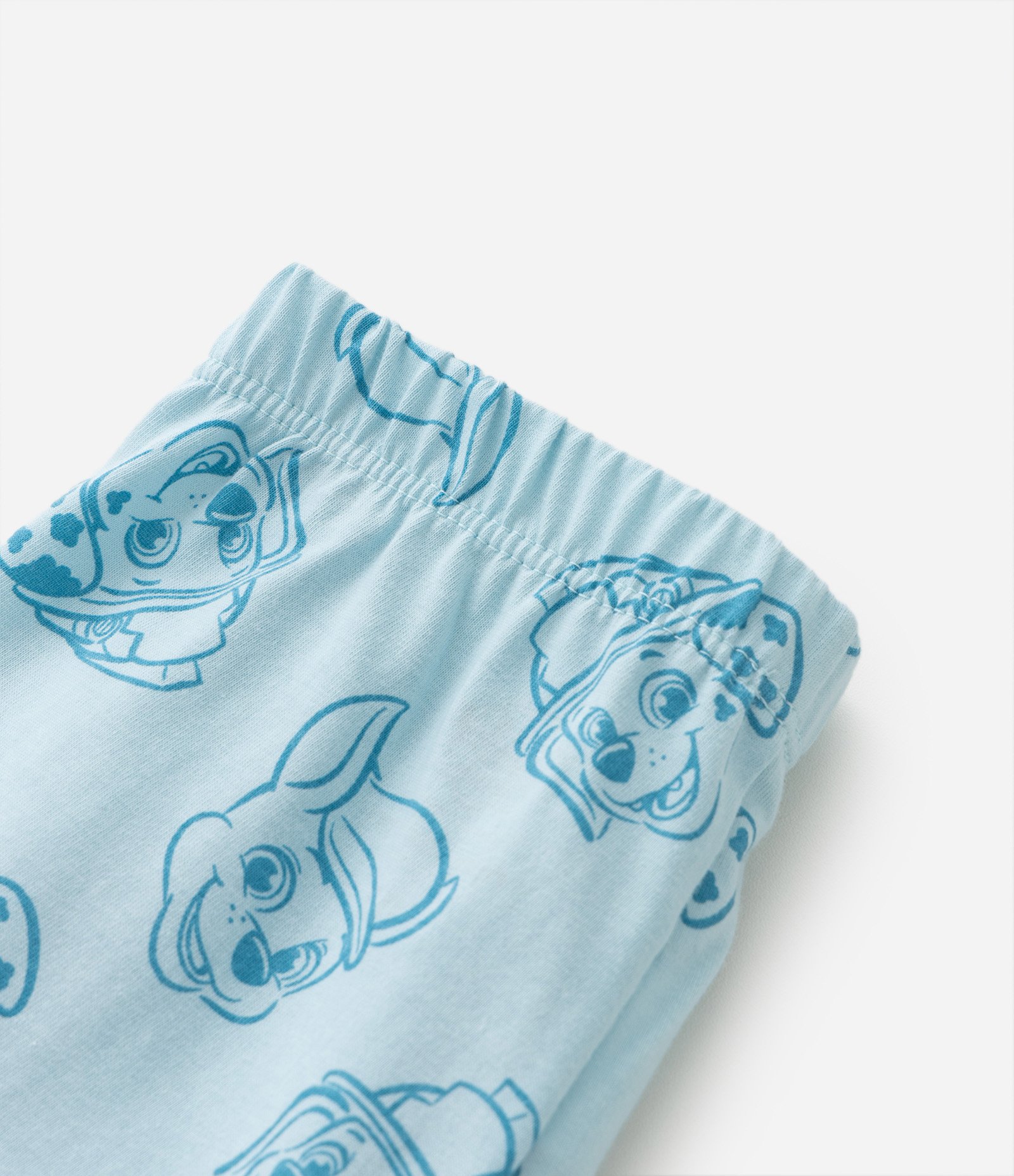 Pijama Curto em Algodão Estampa Patrulha Canina - Tam 2 a 4 Anos Azul 4