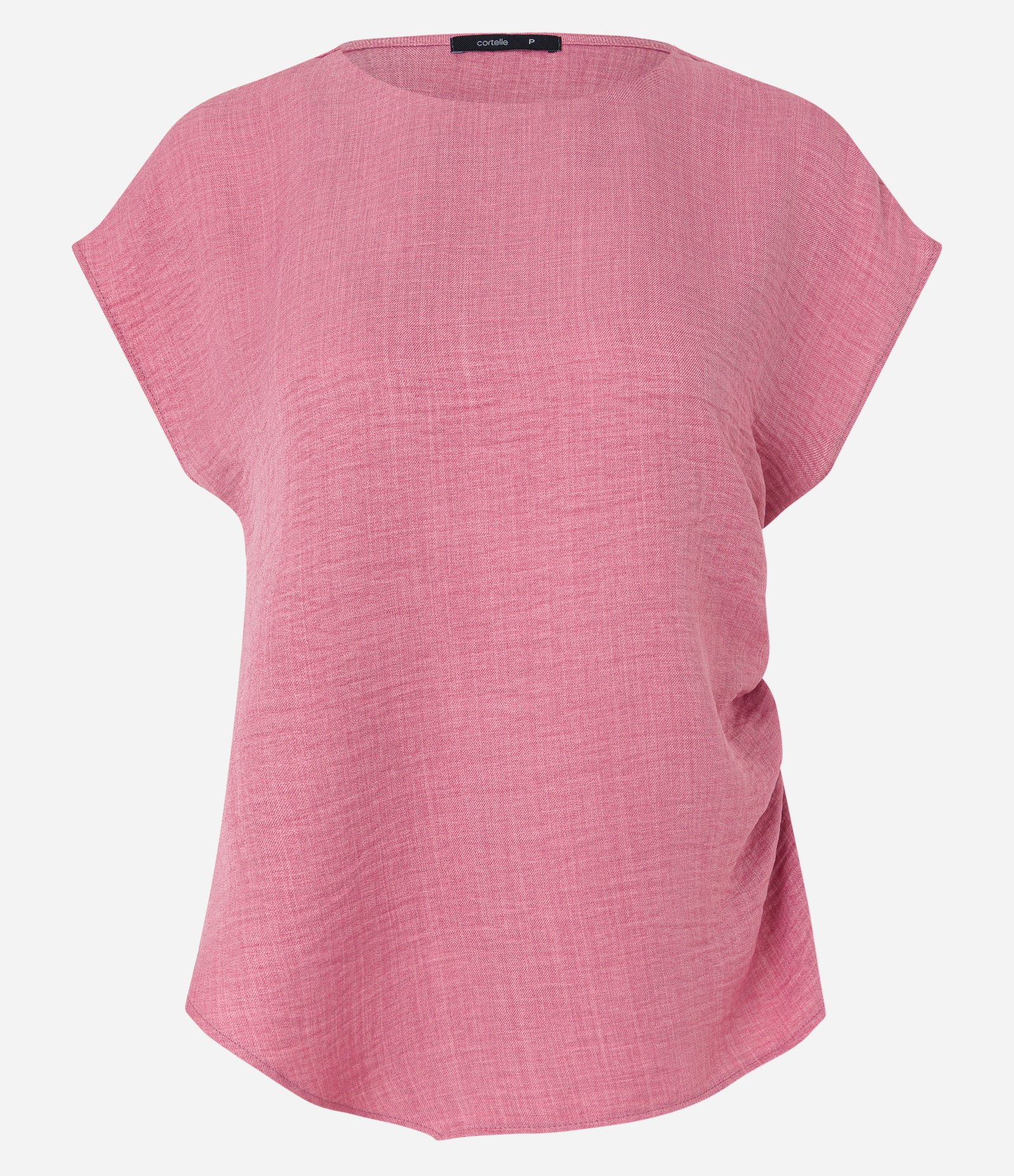 Blusa Sem Cava em Crepe com Franzido Lateral Rosa 5