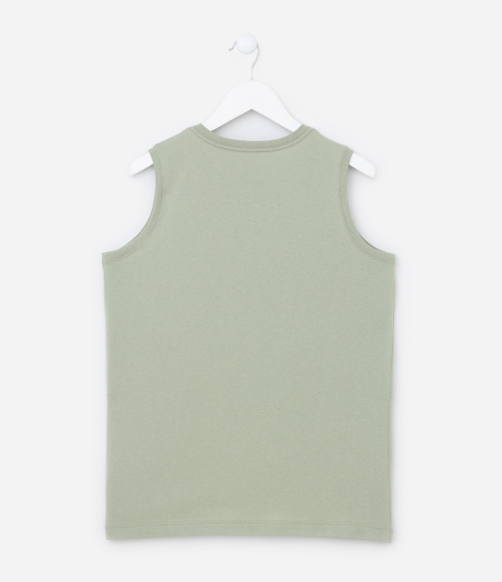 Regata Infantil em Algodão com Lettering Sunset - Tam 5 a 14 Anos Verde 2