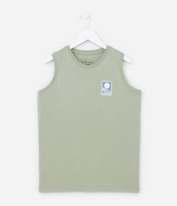 Regata Infantil em Algodão com Lettering Sunset - Tam 5 a 14 Anos