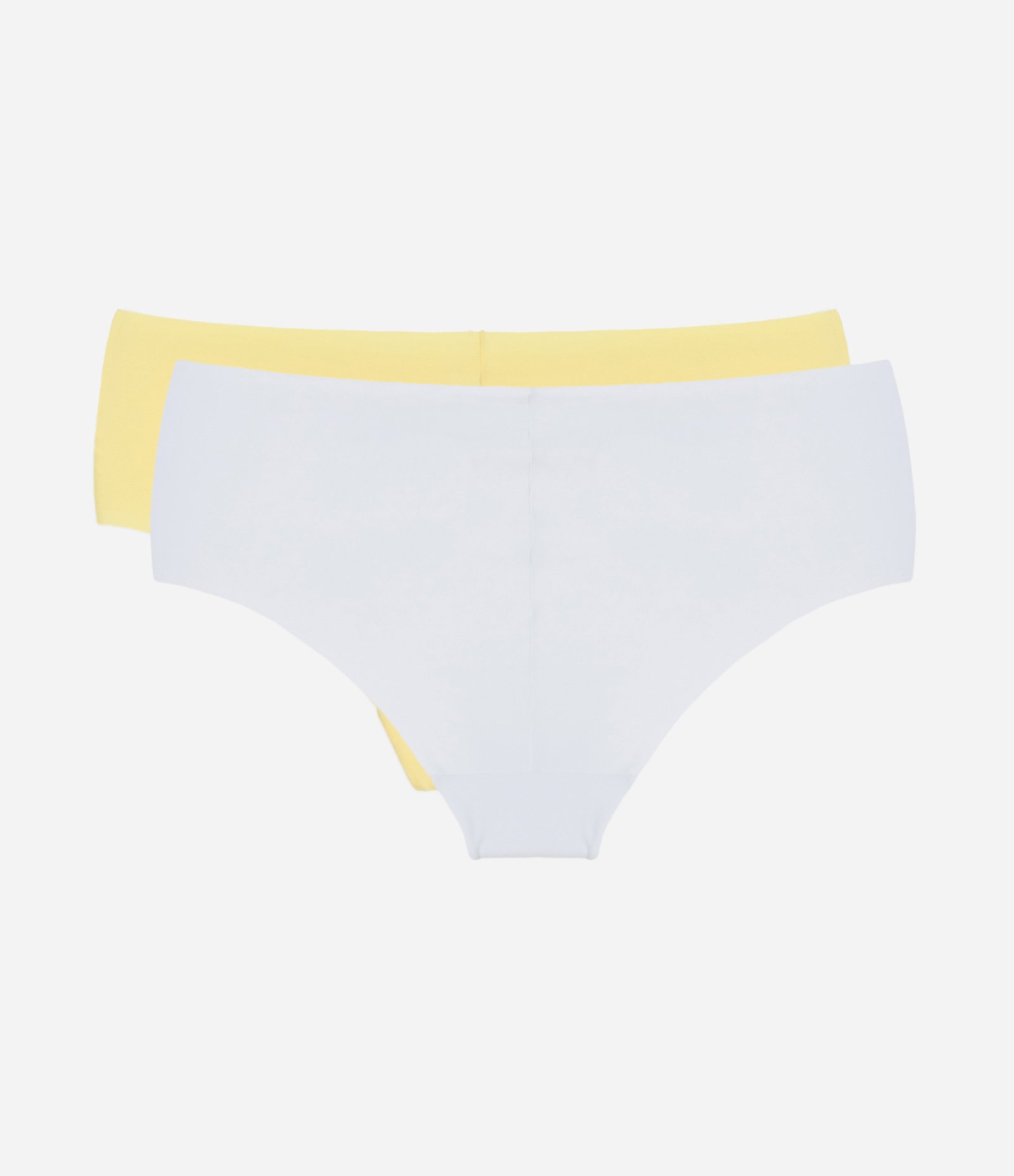 Kit 2 Calcinhas Básicas Caleçon em Poliamida Corte a Laser Trifil Branco/Amarelo 2