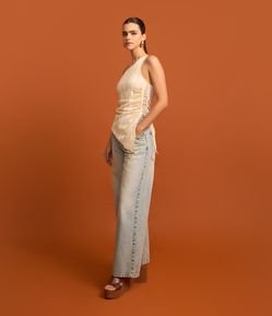 Calça Skater Jeans Dirty com Bolsos