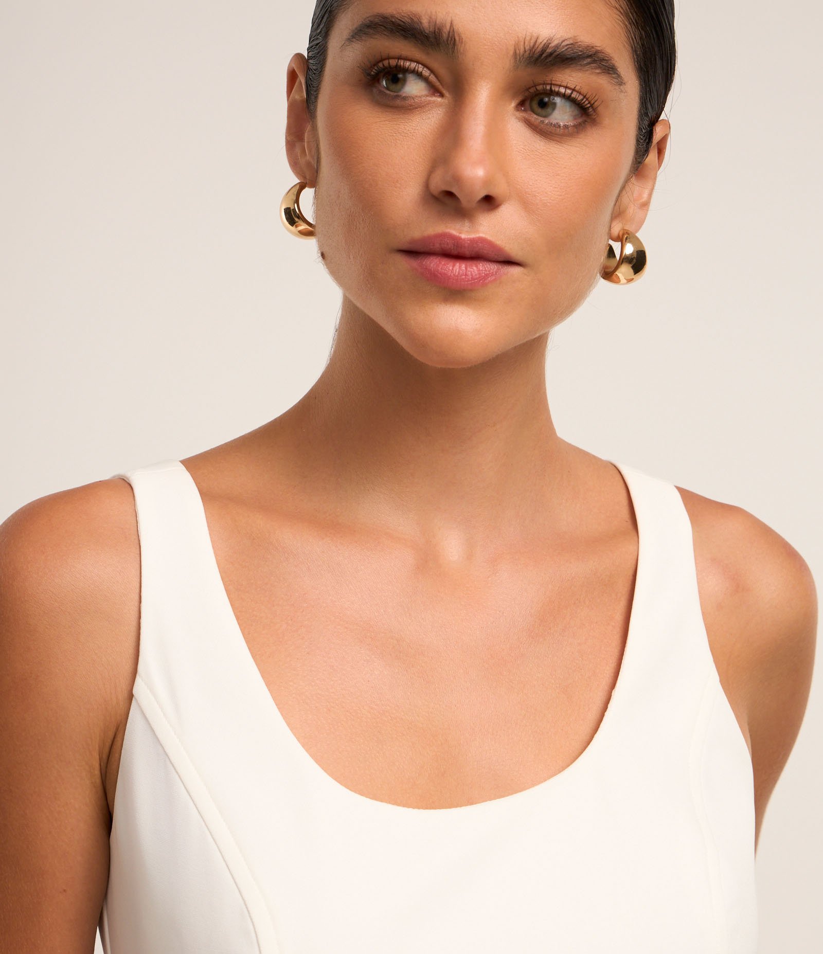 Blusa Regata Alfaiataria Estruturada Branco 4