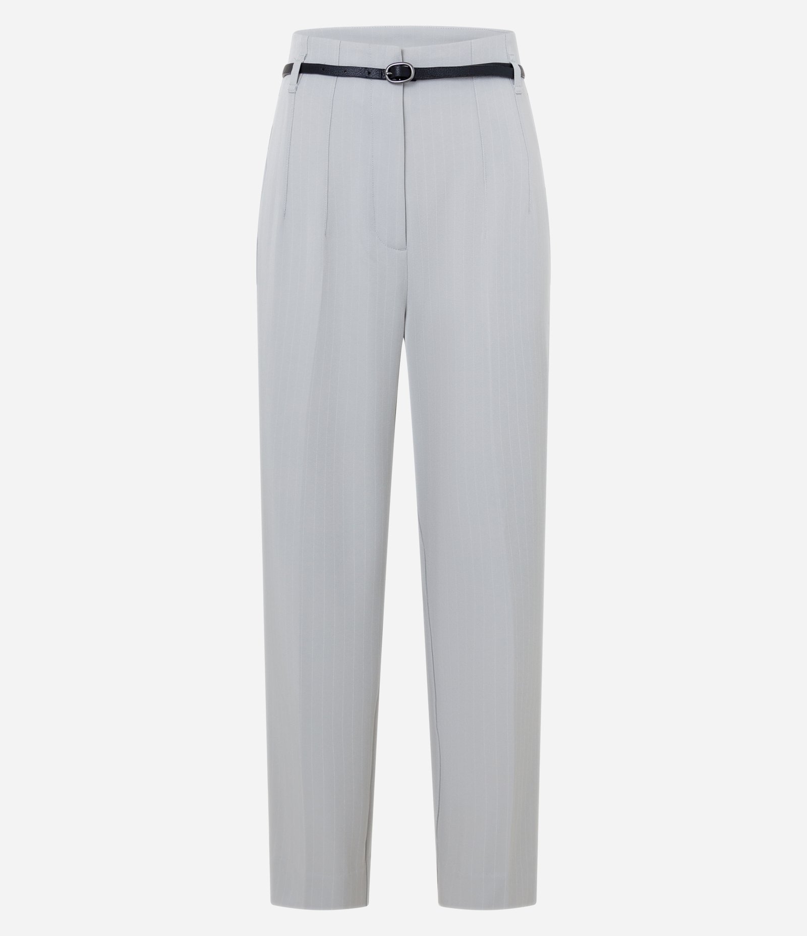 Calça Cenoura Alfaiatada com Cinto Fivela Cinza 5