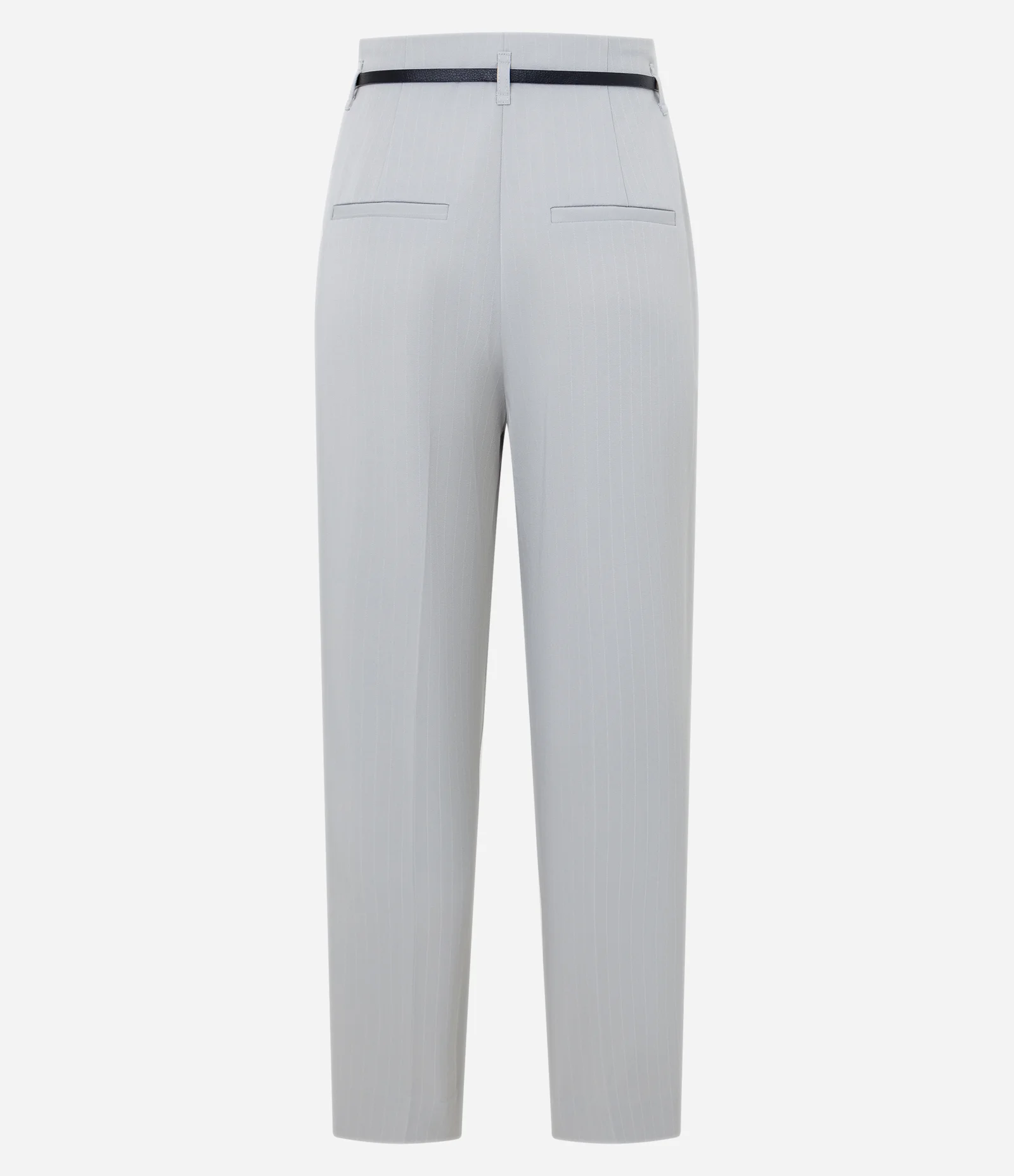 Calça Cenoura Alfaiatada com Cinto Fivela Cinza 6