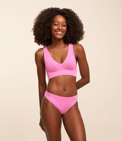 Calcinha Biquini Fio Sem Costura com Textura Canelada