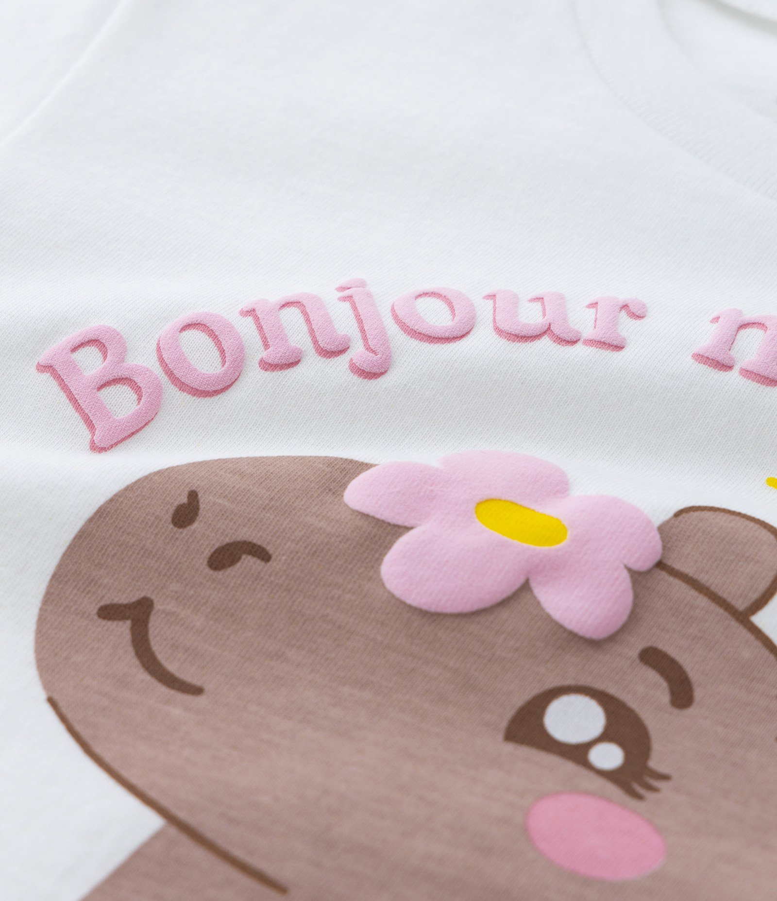 Blusa Infantil em Algodão com Estampa Capivarinha - Tam 1 a 5 Anos Branco Neve 3