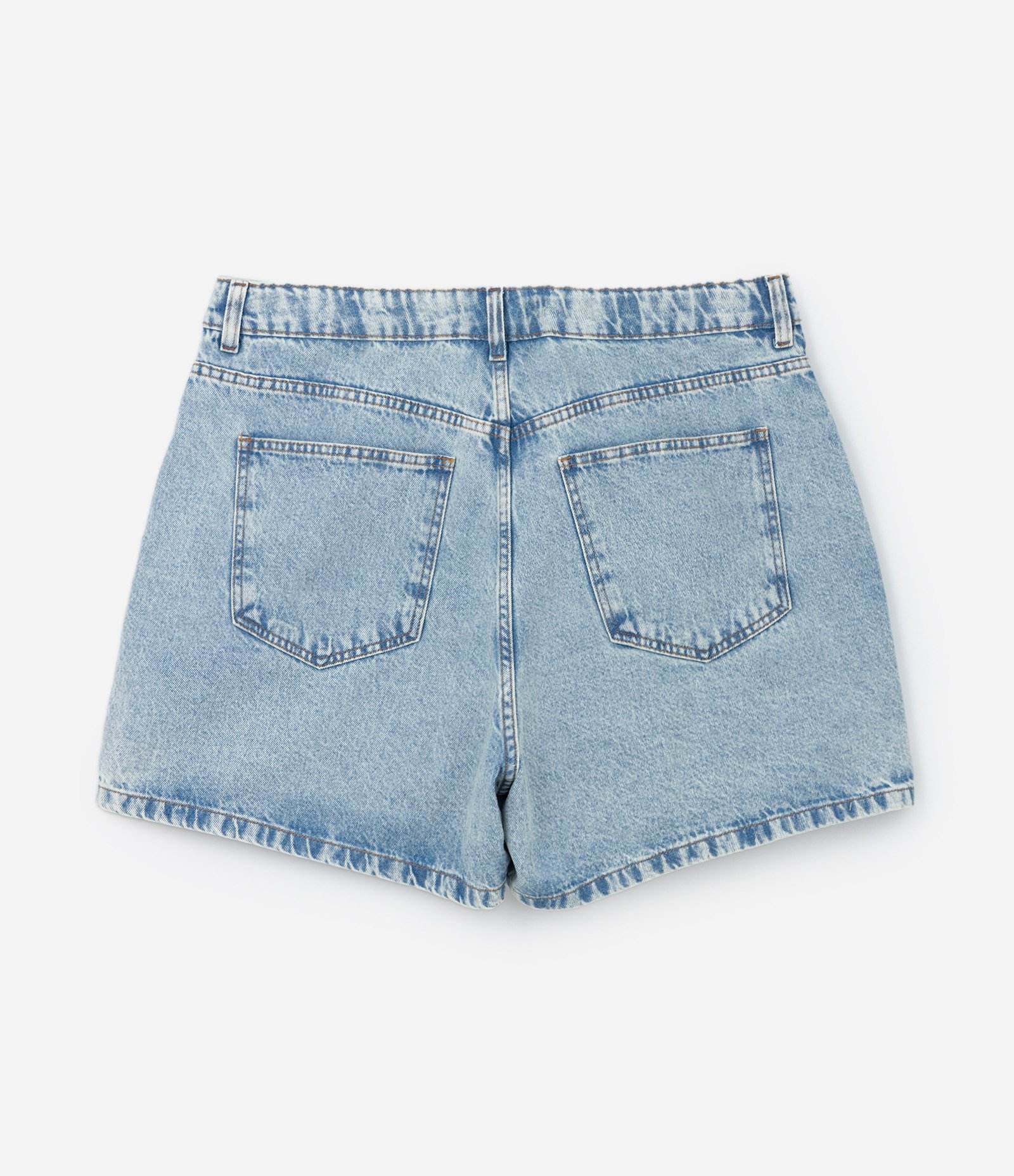 Short Saia em Jeans com com Fivelas Curve & Plus Size Azul 6