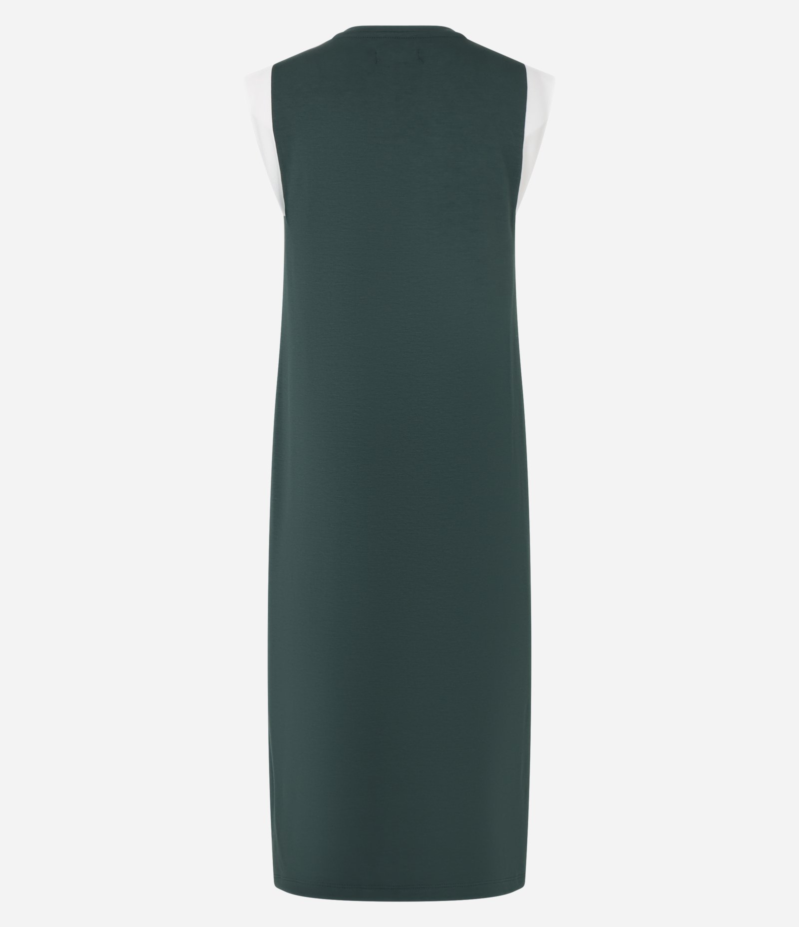 Vestido Midi em Moletinho com Cava Contrastante Verde Escuro 7