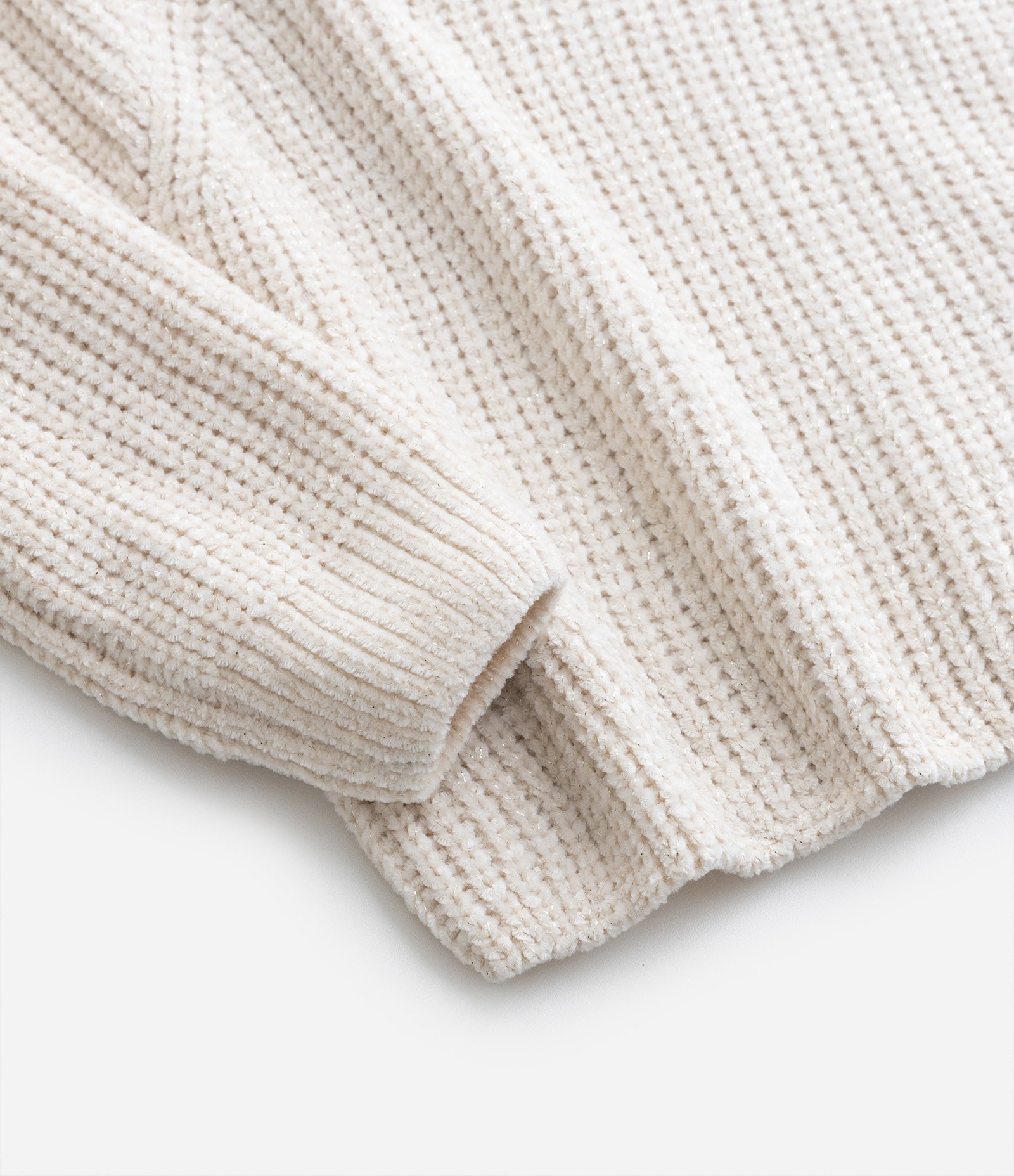 Suéter Infantil em Tricô com Textura - Tam 5 a 14 Anos Bege 5