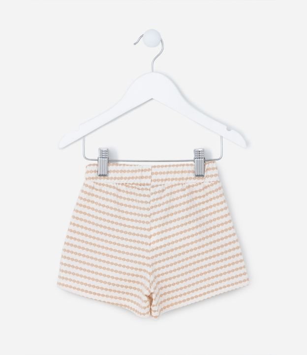 Short Saia Infantil Texturizada com Babado - Tam 1 a 5 Anos