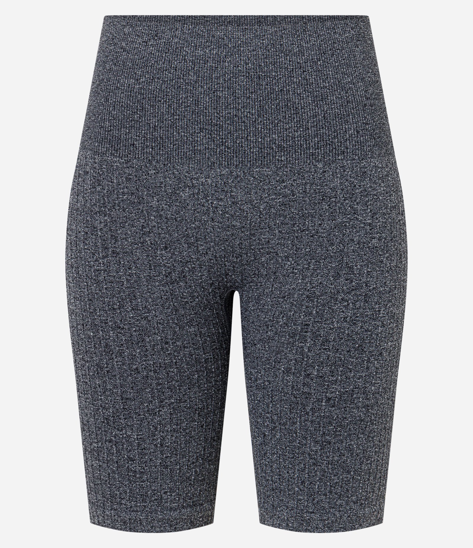 Bermuda Esportiva Canelada Seamless com Cintura Alta Cinza 5