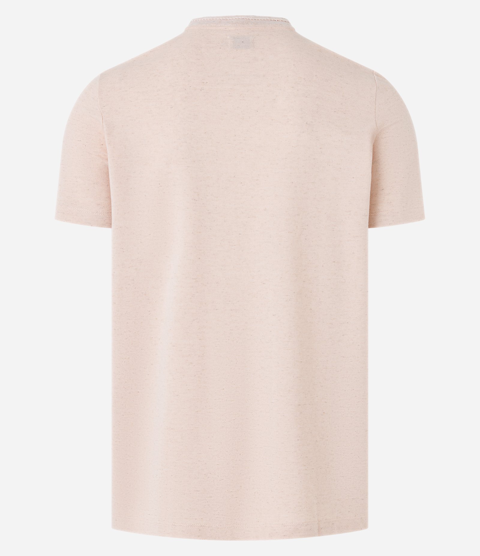 Camiseta Regular em Algodão com Textura Bege 7