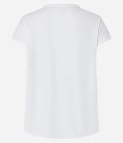 Camiseta Esportiva em Microfibra com Decote Redondo
