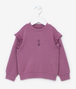 Blusão Infantil com Babados e Bordado - Tam 1 a 5 anos