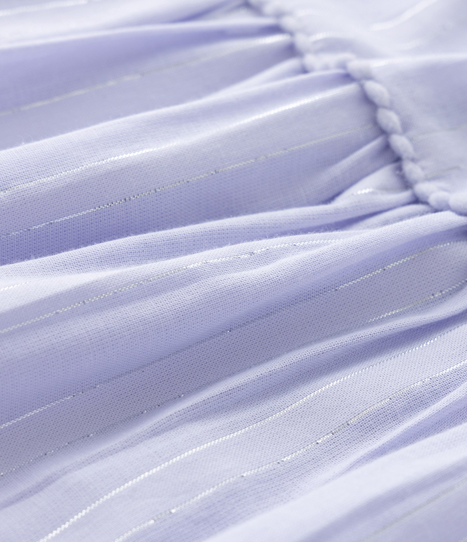 Vestido Marias Infantil em Tricoline com Fio Metalizado - Tam 1 a 5 Anos Lilás 3