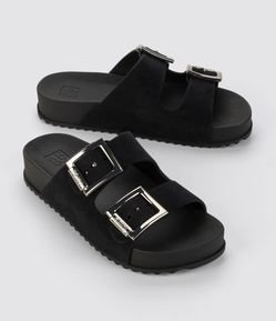 Sandália Rasteira Slide com Tiras Largas