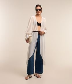 Top com Efeito Crochê e Elástico nas Costas