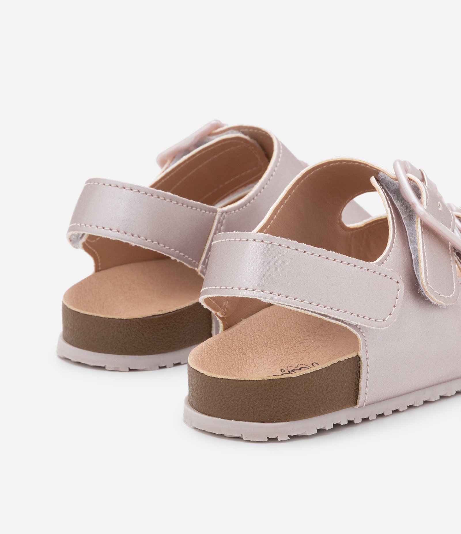 Sandália Infantil de Tiras com Textura Acetinada - Tam 20 ao 27 Rosa 2