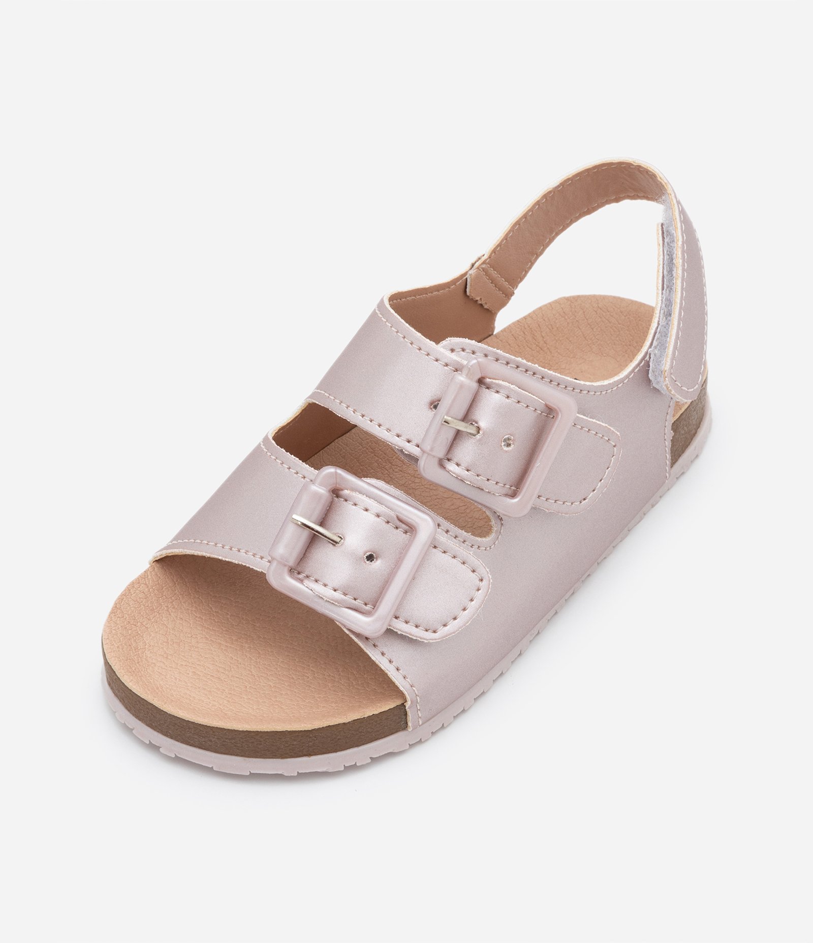 Sandália Infantil de Tiras com Textura Acetinada - Tam 20 ao 27 Rosa 5