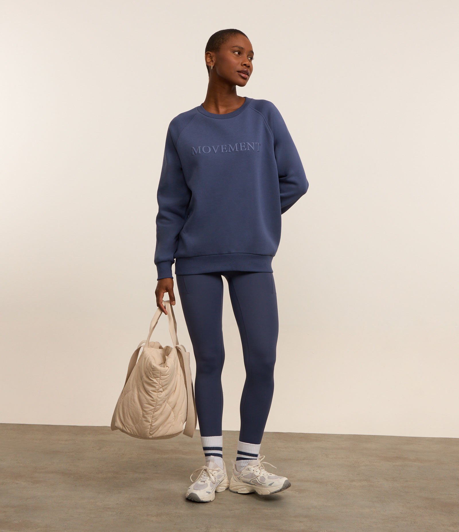 Casaco Esportivo em Algodão com Estampa Movement Azul 2