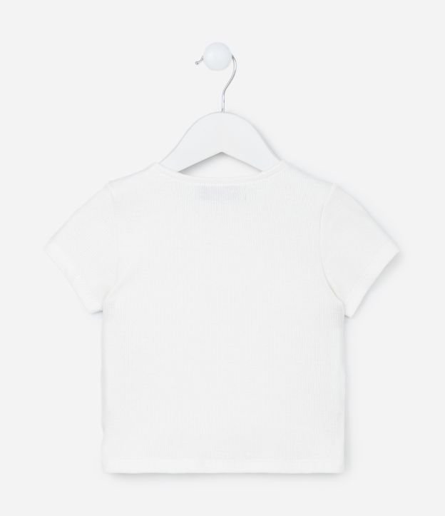 Blusa Infantil em Ribana com Babado Duplo Aplicado - Tam 1 a 5 Anos