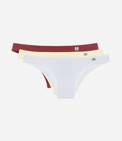 Kit 03 Calcinhas Tanga em Poliamida
