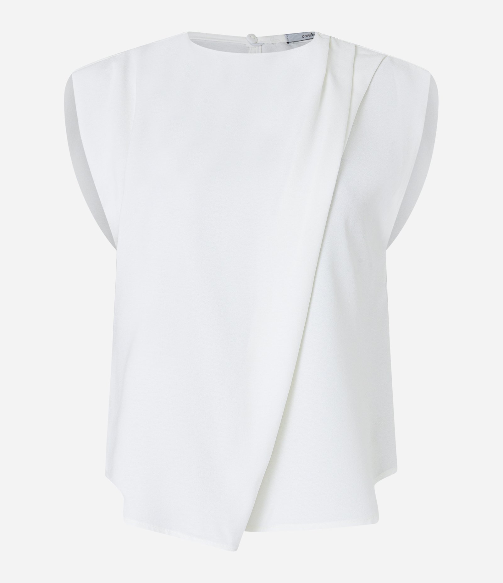 Blusa em Crepe com Franzido no Ombro Branco Neve 5