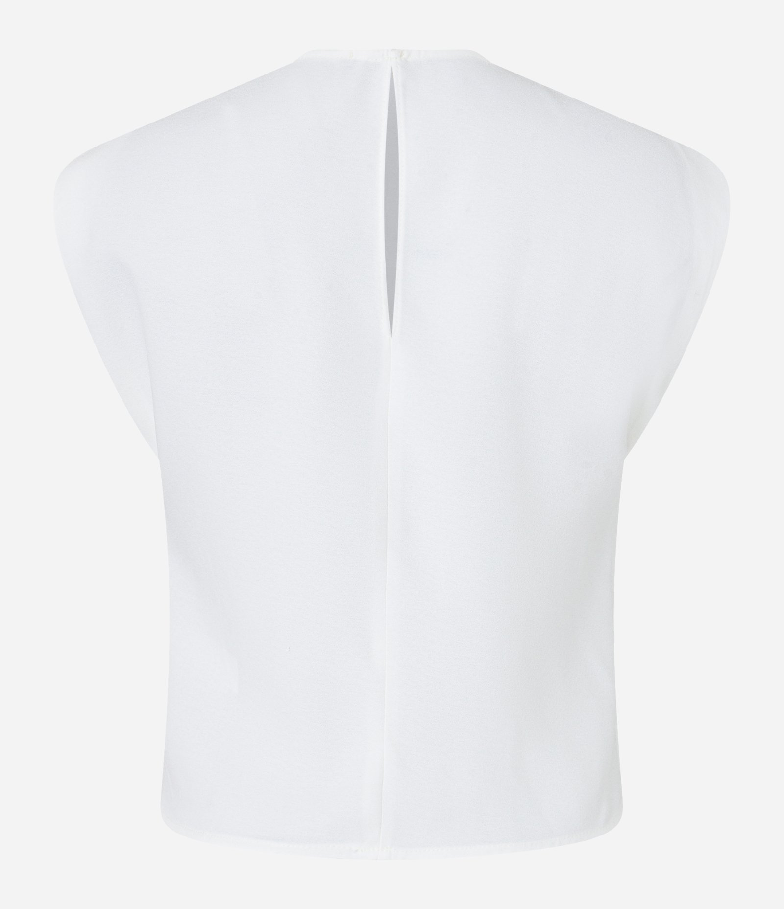 Blusa em Crepe com Franzido no Ombro Branco Neve 6