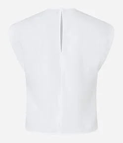 Blusa em Crepe com Franzido no Ombro