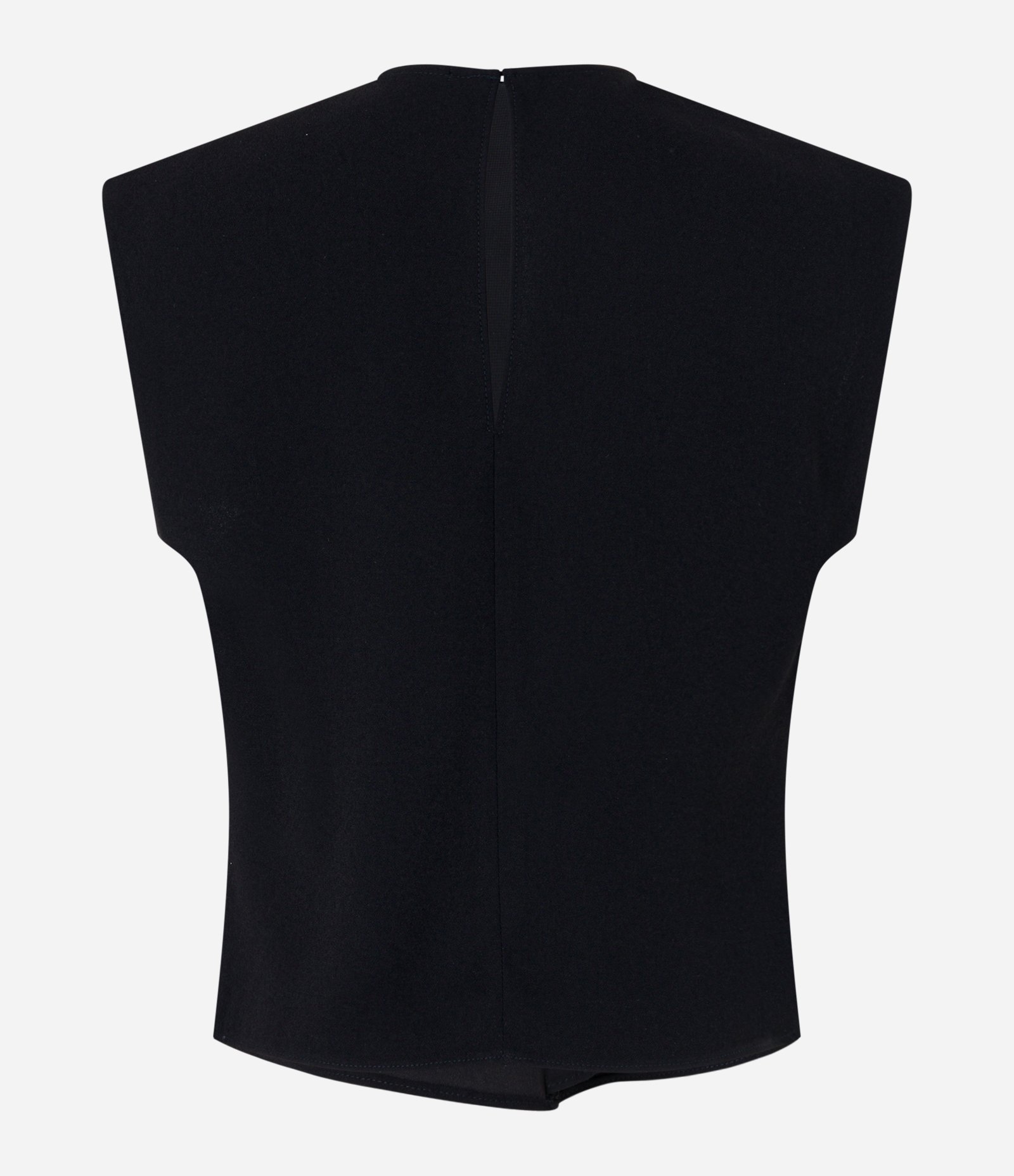 Blusa em Crepe com Franzido no Ombro Preto 6