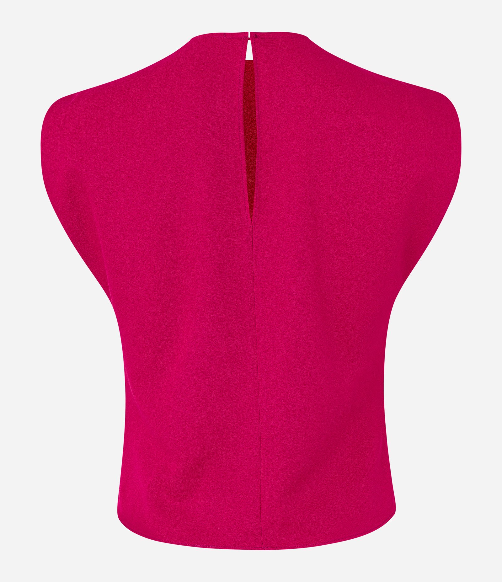 Blusa Sem Manga em Crepe com Franzido no Ombro Vermelho 6