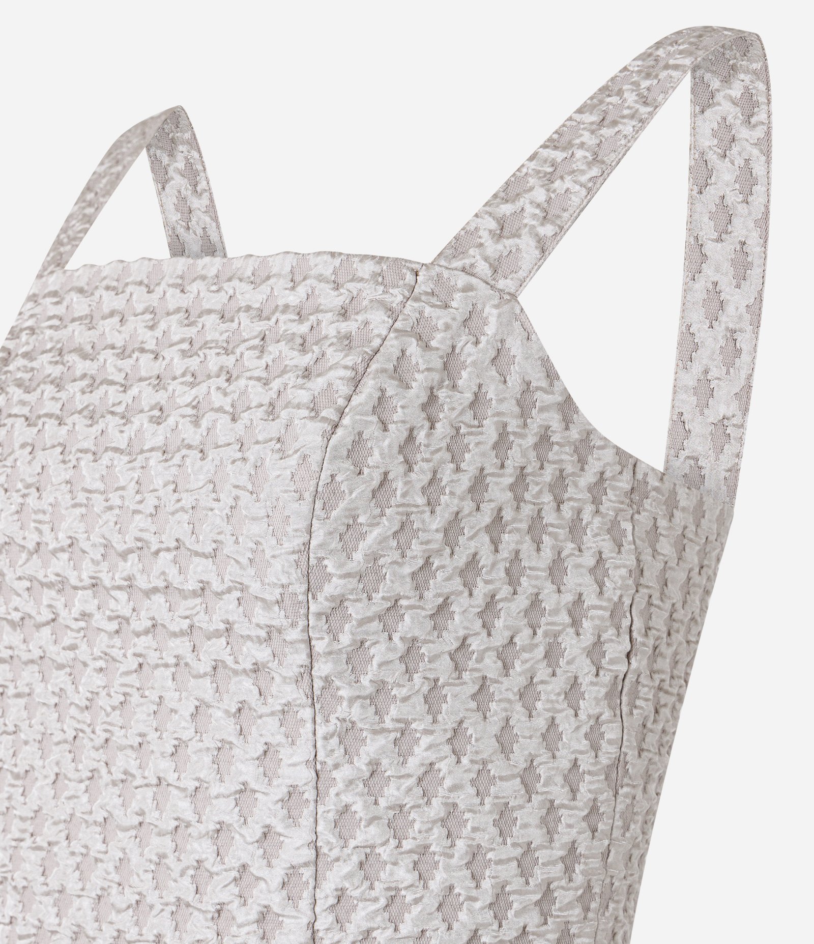 Blusa em Jacquard com Alças Largas Bege Claro 6