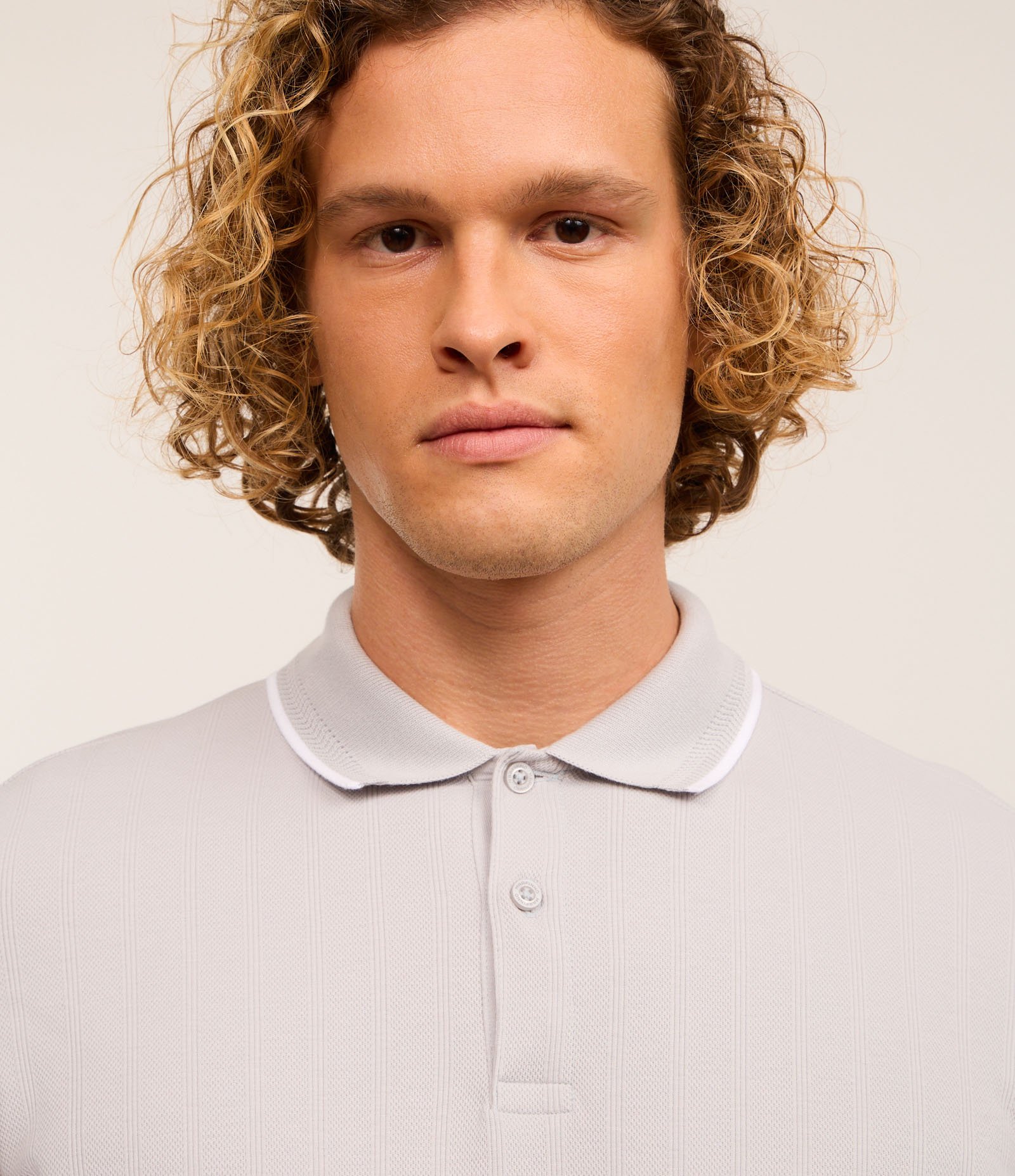 Camisa Polo com Textura Jacquard e Detalhe 3