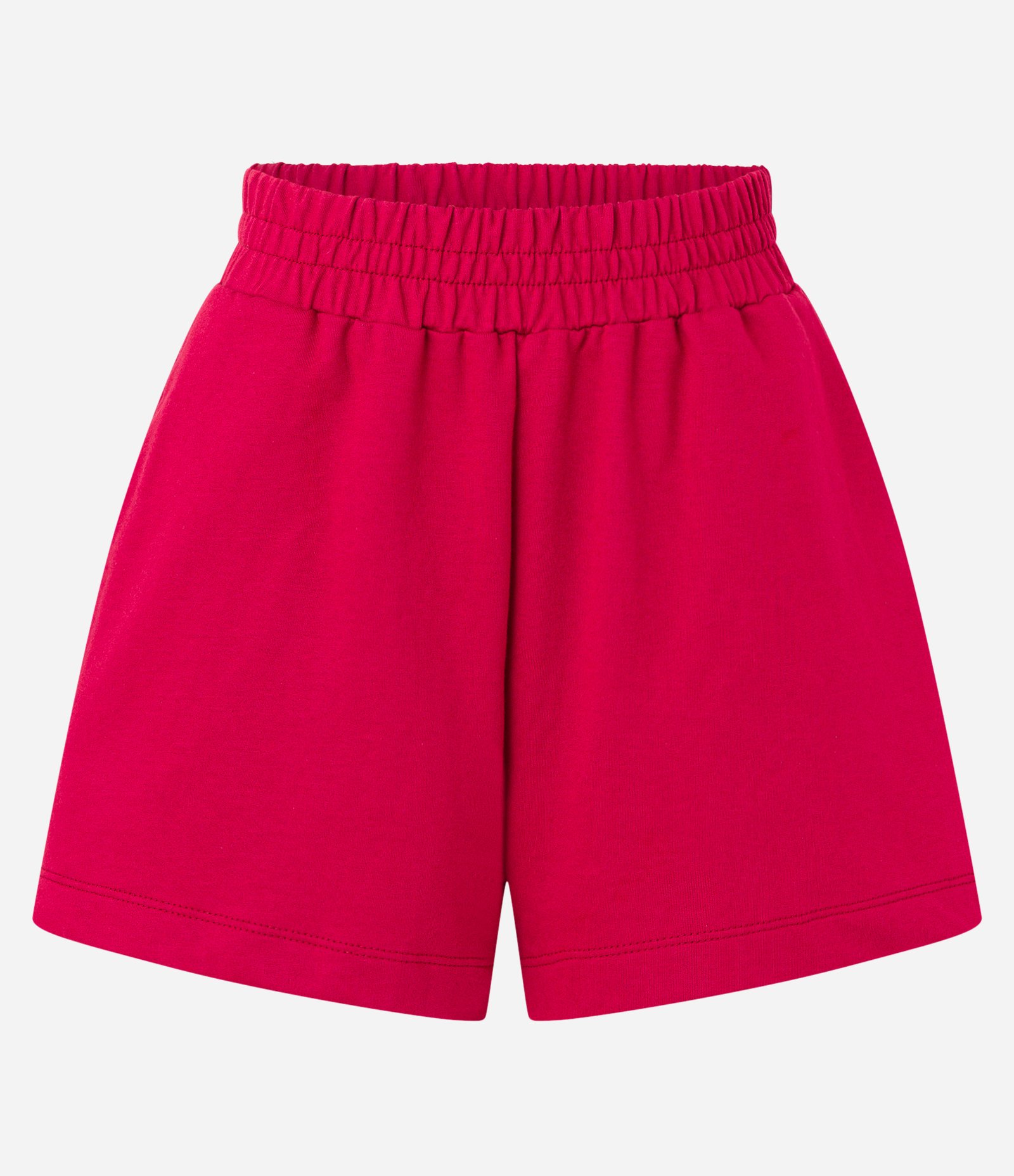 Bermuda em Moletom com Cós Elástico Vermelho 5