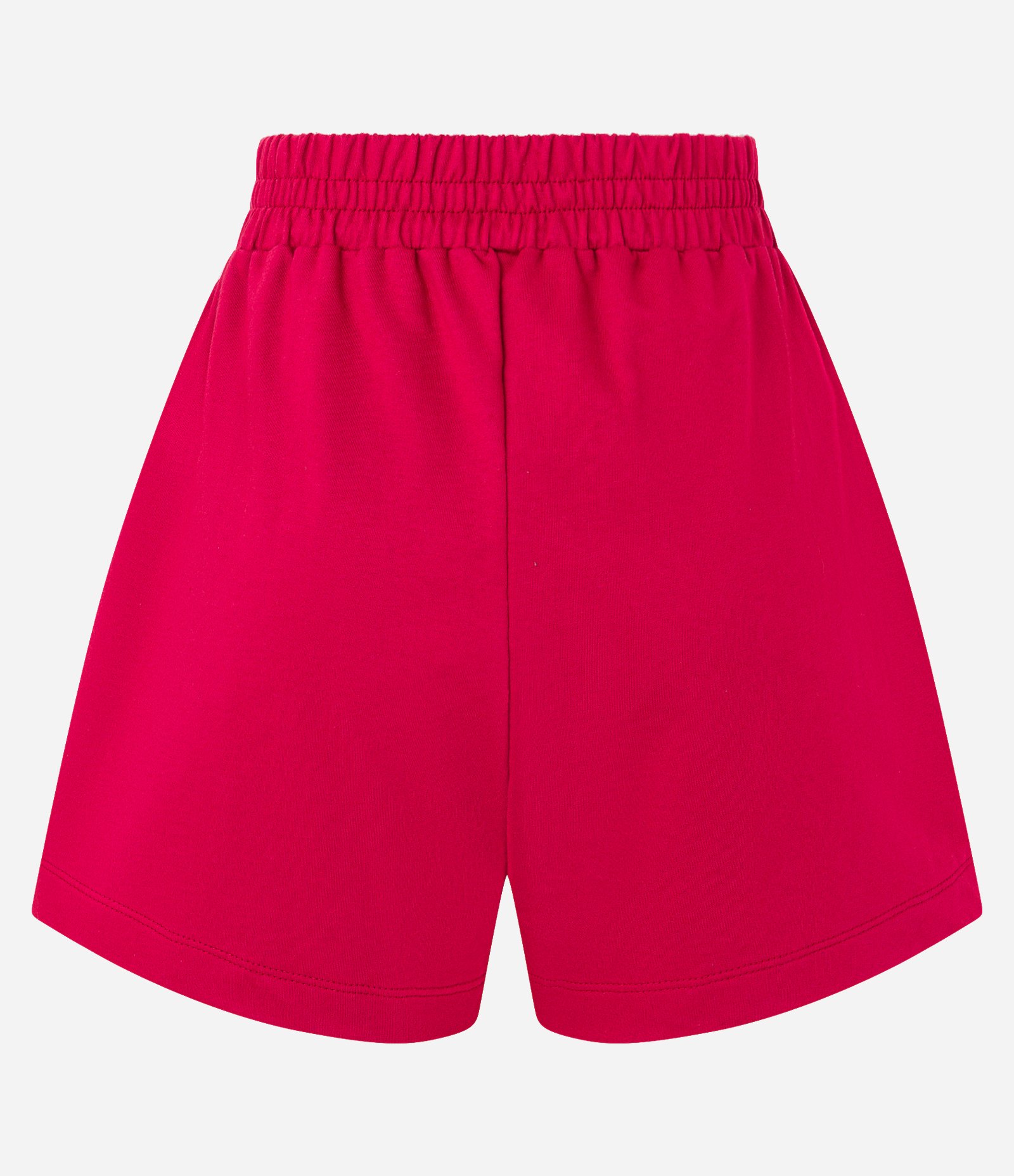 Bermuda em Moletom com Cós Elástico Vermelho 6