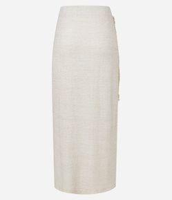 Saia Evasê Midi em Viscose com Corda para Amarração